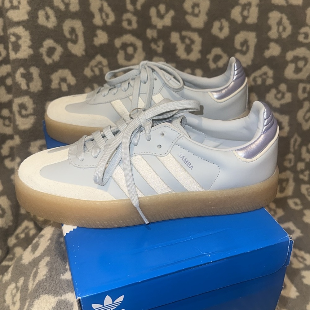 Adidas Women's Sambae Shoes in Halo Blue & Off White 😍 New & Never Worn 😍 - Picture 5 of 17